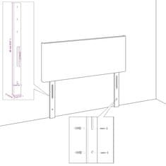 Vidaxl Čelá postele 2 ks tmavomodrá 90x7x78/88 cm zamat