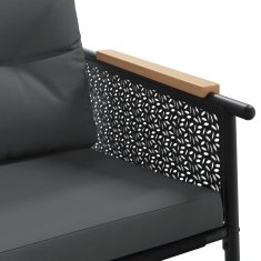 Petromila vidaXL Záhradné stoličky s vankúšmi 2 ks čierne oceľ