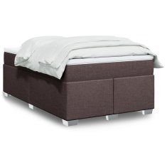 shumee Boxspring posteľ s matracom tmavohnedá 120x200 cm látka