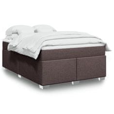 shumee Boxspring posteľ s matracom tmavohnedá 160x200 cm látka