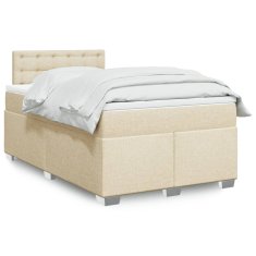 shumee Boxspring posteľ s matracom krémový 120x200 cm látka