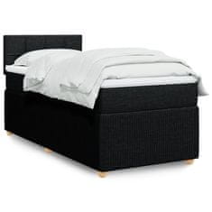 shumee Posteľný rám boxspring s matracom čierny 90x190 cm látka