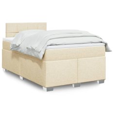 shumee Boxspring posteľ s matracom krémový 120x200 cm látka