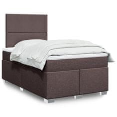 shumee Boxspring posteľ s matracom tmavohnedá 120x200 cm látka