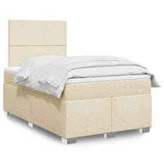 shumee Boxspring posteľ s matracom krémový 120x200 cm látka