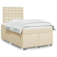 shumee Boxspring posteľ s matracom krémový 120x200 cm látka