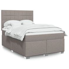 shumee Boxspring posteľ s matracom sivohnedý 140x190 cm látka