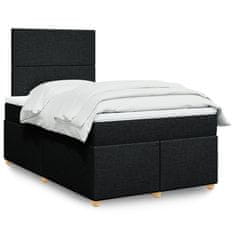 shumee Boxspring posteľ s matracom čierny 120x200 cm látka