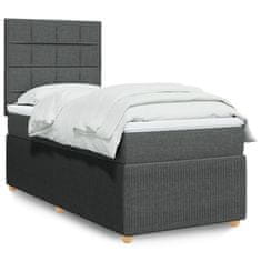 shumee Boxspring posteľ s matracom tmavosivá 90x190 cm látka