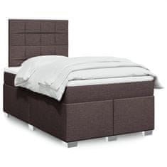 shumee Boxspring posteľ s matracom tmavohnedá 120x190 cm látka