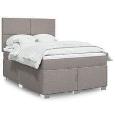 shumee Posteľný rám boxspring s matracom sivohned 160x200 cm látka