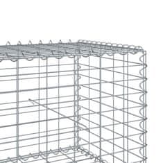 Vidaxl Gabiónový kôš s krytom 700x100x50 cm pozinkované železo