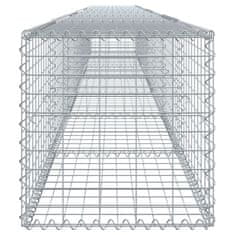 Petromila vidaXL Gabiónový kôš s krytom 700x50x50 cm pozinkované železo