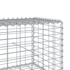 Vidaxl Gabiónový kôš s krytom 100x100x50 cm pozinkované železo