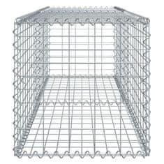 Vidaxl Gabiónový kôš s krytom 200x50x50 cm, pozinkované železo