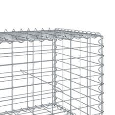 Vidaxl Gabiónový kôš s krytom 200x50x50 cm, pozinkované železo