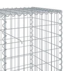 Vidaxl Gabiónový kôš s krytom 700x50x100 cm pozinkované železo