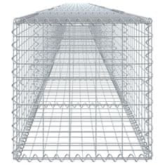 Petromila vidaXL Gabiónový kôš s krytom 1000x50x50 cm pozinkované železo