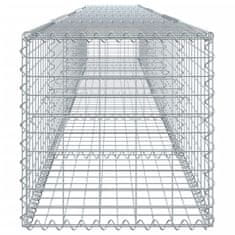 Petromila vidaXL Gabiónový kôš s krytom 600x50x50 cm pozinkované železo