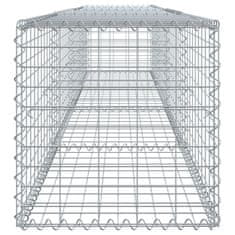 Petromila vidaXL Gabiónový kôš s krytom 400x50x50 cm pozinkované železo