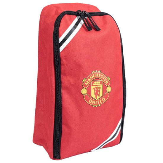 FAN SHOP SLOVAKIA Taška na topánky Manchester United FC, červená, 35x18x12 cm