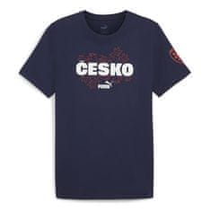 Puma Tričko ČESKÁ REPUBLIKA Ftblicons Tee navy Velikost: XL