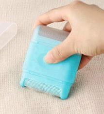 Camerazar Mini ručný holiaci strojček na oblečenie, modrá farba, vhodný na rôzne tkaniny a úplety