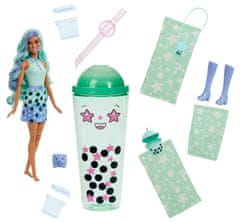 Mattel Panenka Barbie Pop Reveal Barbie bubble tea zelený čaj, doplňky s 8 překvapeními, voňavé HTJ18