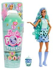 Mattel Panenka Barbie Pop Reveal Barbie bubble tea zelený čaj, doplňky s 8 překvapeními, voňavé HTJ18