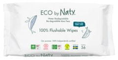 ECO by Naty ECO vlhčené obrúsky Naty bez vône - splachovateľné (56 ks)