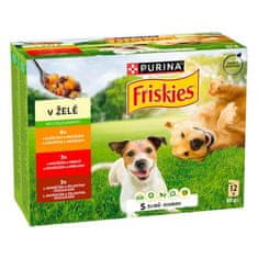 Friskies ADULT Multipack 12x85g hovädzie+kura+jahňa v želé