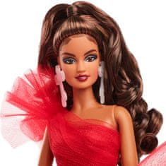 Mattel Sběratelská panenka Barbie Vánoční panenka, hnědé vlasy 2024 HRM63