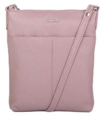 Dámska kožená crossbody kabelka 7001 B cameo rose