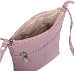 Dámska kožená crossbody kabelka 7001 B cameo rose