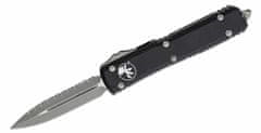 Microtech 122-12AP Ultratech Full Serrated automatický nôž 8,8 cm, Apocalyptic, čierna, hliník