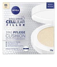 Nivea Ošetrujúci tónovací krém v hubičke 3 v 1 Hyaluron Cellular Filler 15 g (Odtieň 02 Medium)