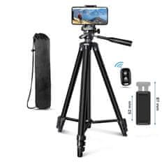 MG Tripod statív + bluetooth diaľkový ovládač, čierny