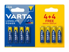 VARTA Alkalické batérie AAA LR03 (4+4ks) Longlife Power VARTA