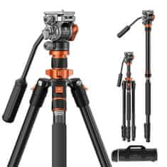 K&F Concept K234A7 statív/monopod s pákovou fluidnou hlavou 200cm