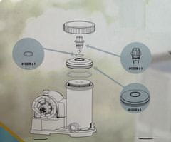 Intex 25029 Sada krytu s odvzdušňovacím ventilom / meračom znečistenia filtra kartušovej filtrácie 28633 / 28634