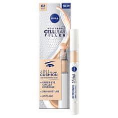 Nivea Tónovací očný krém v hubičke 3v1 Hyaluron Cellular Filler (3 in 1 Eye Care Concealer) 4 ml (Odtieň 02 Medium)