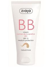 Ziaja BB krém pre normálnu, suchú, citlivú pleť tón prirodzený SPF15 50 ml