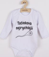 NEW BABY Body s potiskem New Baby Tatínkova nejrychlejší - dárkové balení 86 (12-18m)