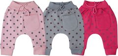 KOALA Kojenecké tepláčky Koala Dots šedá 80 (9-12m)