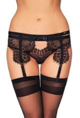 7-Heaven Dámsky erotický podväzkový pás Roca garter belt plus, čierna, 3 XL