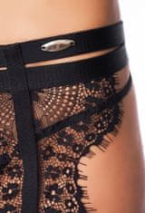 7-Heaven Dámsky erotický podväzkový pás Roca garter belt plus, čierna, 3 XL