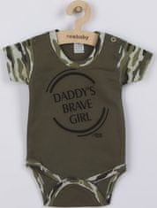 NEW BABY Kojenecké body s krátkým rukávem New Baby Army girl 68 (4-6m)