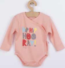 KOALA Kojenecké celorozepínací body Koala Hip-Hip růžové 62 (3-6m)