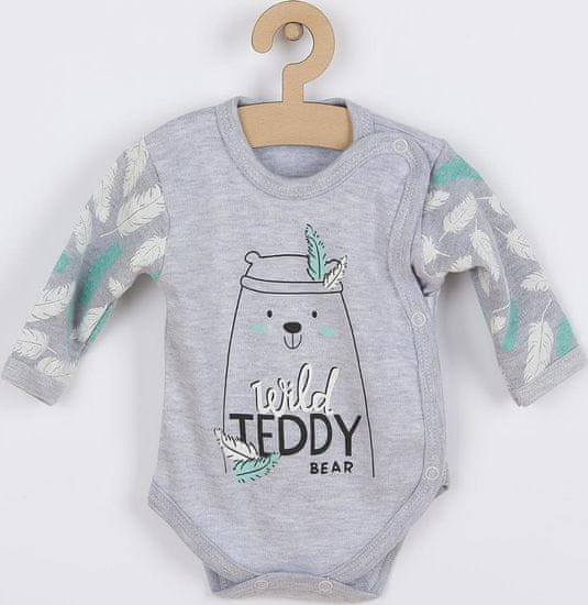 NEW BABY Kojenecké body s bočním zapínáním New Baby Wild Teddy 50