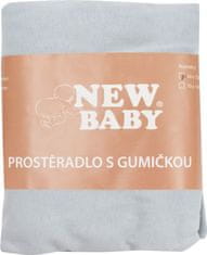 NEW BABY Jersey prostěradlo do postýlky New Baby 120x60 šedé